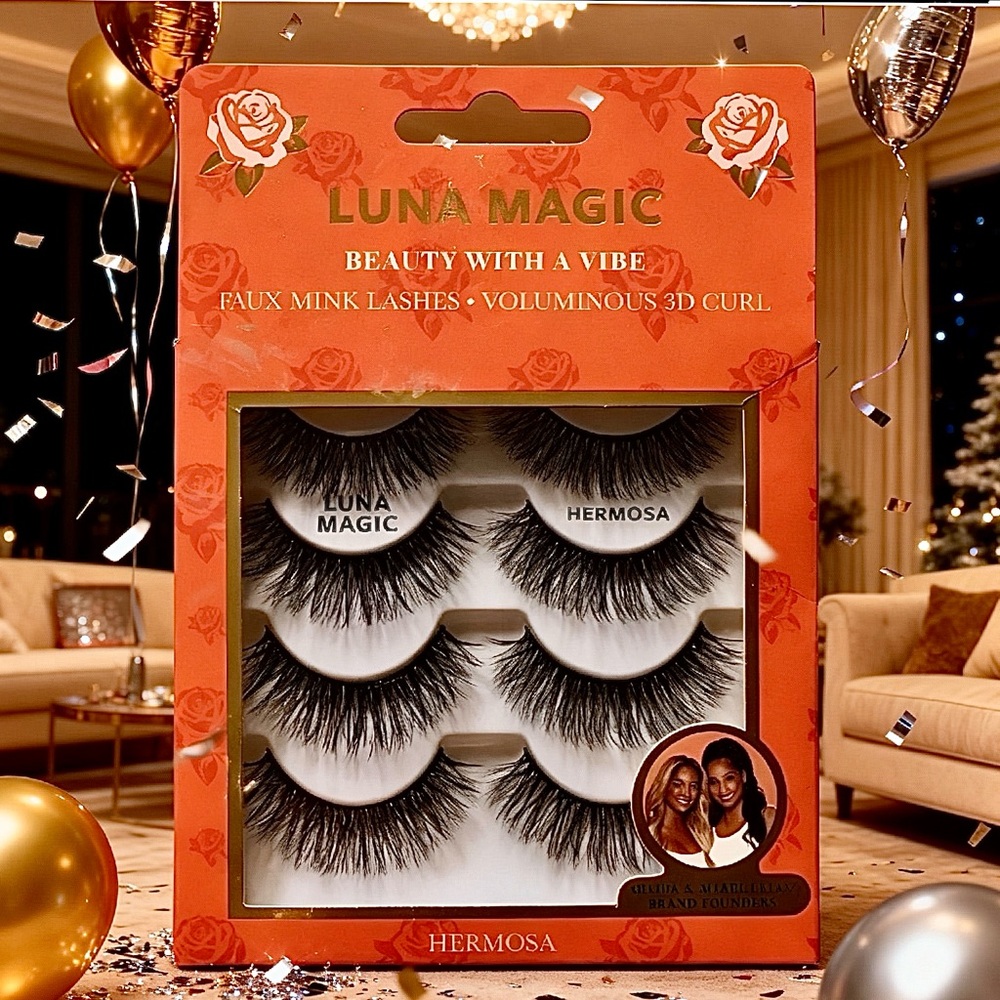 New 4 Pair Luna Magic ‘Hermosa’ Faux Mink Lashes - Picture 10 of 12